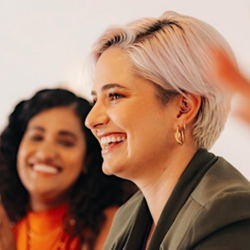 Women smiling
