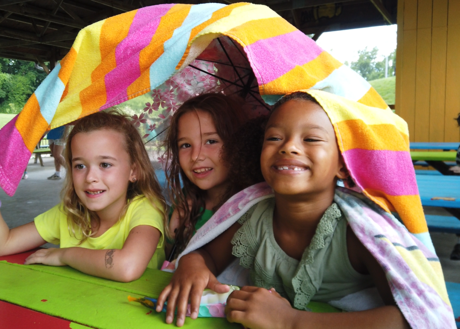 Three camp girls