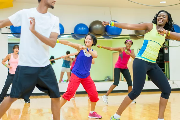 Cardio dance exercise class