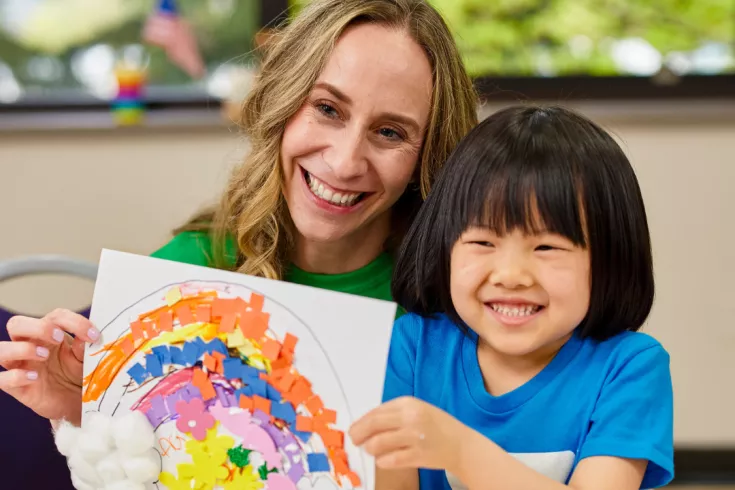 Child has fun at Y Stay & Play