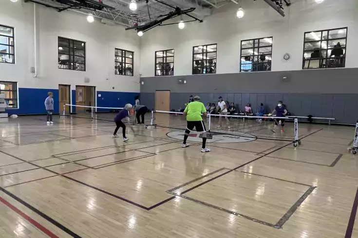 Pickleball in the gym