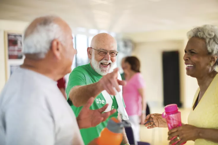 Senior adults laughing
