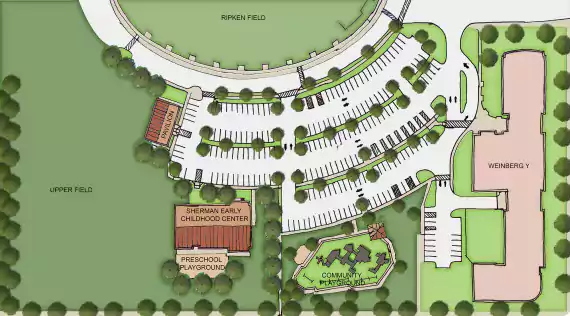 Siteplan for Weinberg preschool and pavilion construction