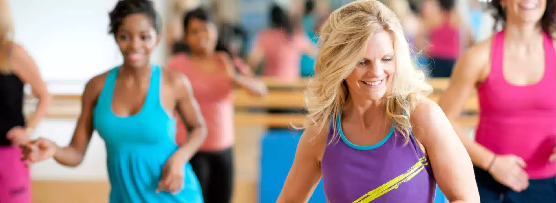 Women enjoying a Zumba class