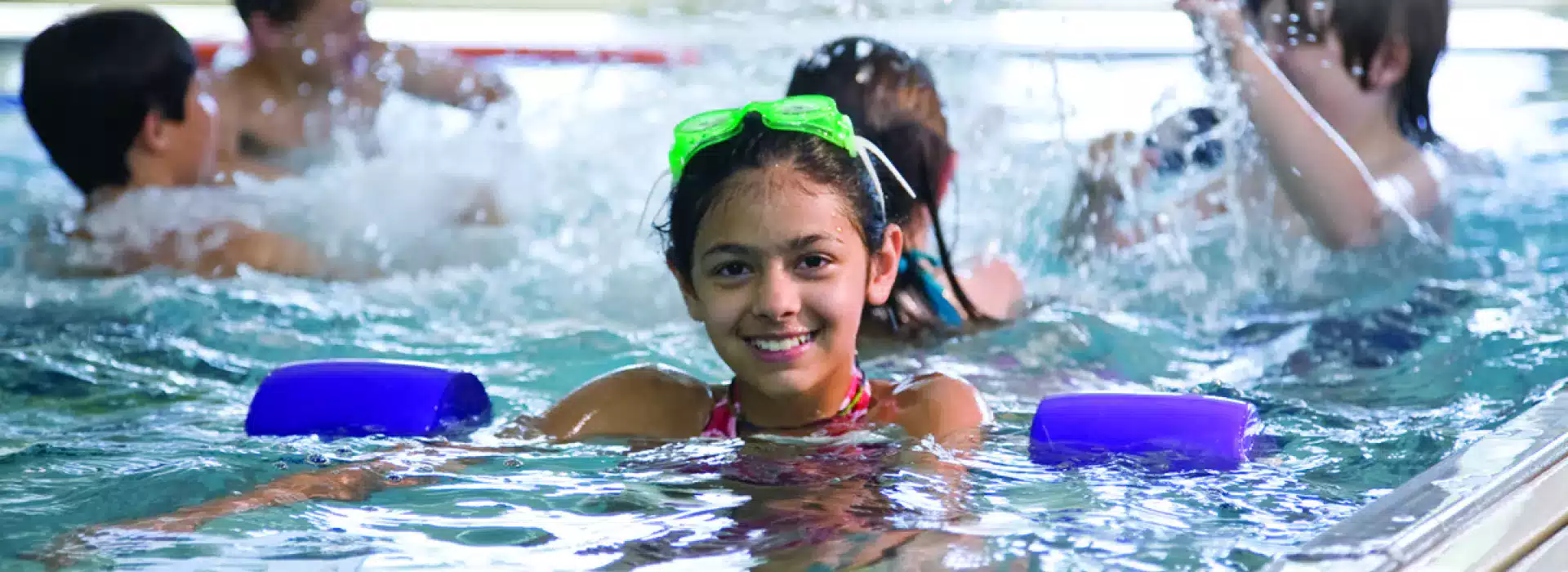 Open swim kids in pool