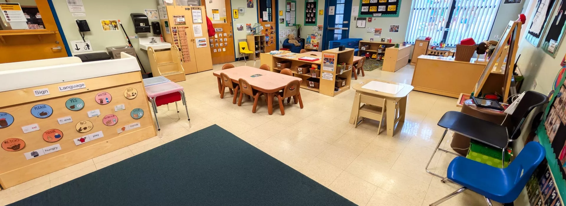 UMBC Y Preschool classroom