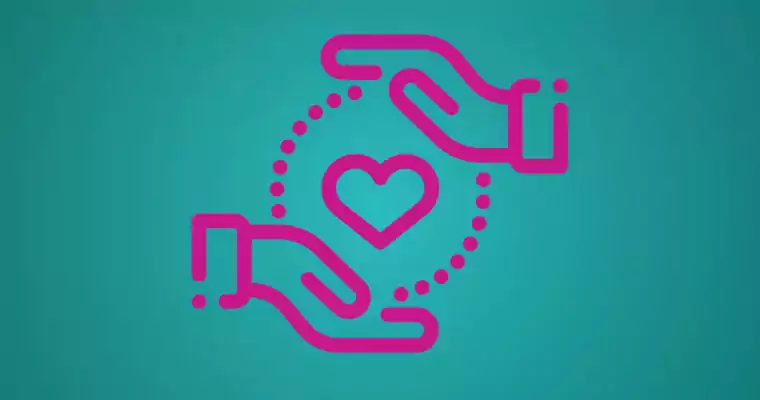 Heart in Hands Illustration